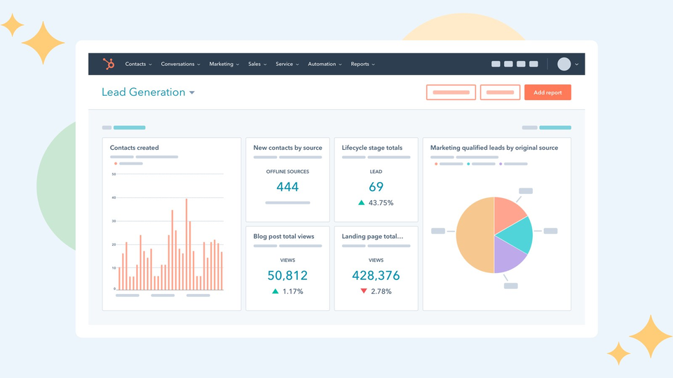 hubspot crm CRM интерфейсі
