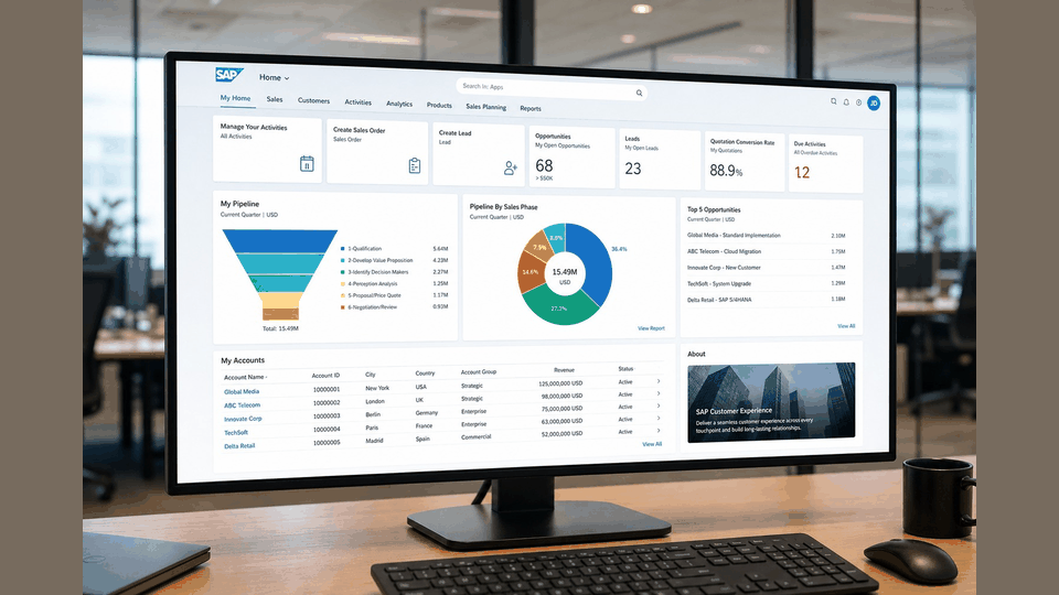 sap crm / c4c интерфейс CRM